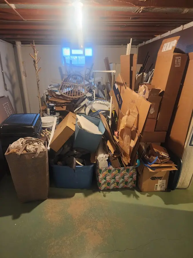 Roll-off dumpster container at job site for Yard Waste Dumpster Rental in Antis